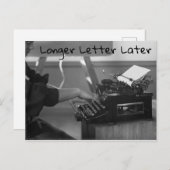 より長いレターの後のヴィンテージタイプライター葉書 ポストカード (正面/裏面)