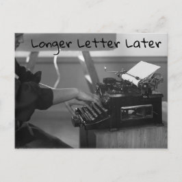 より長いレターの後のヴィンテージタイプライター葉書 ポストカード