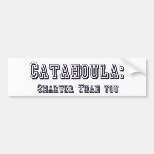 より頭が切れるなCatahoula バンパーステッカー (正面)