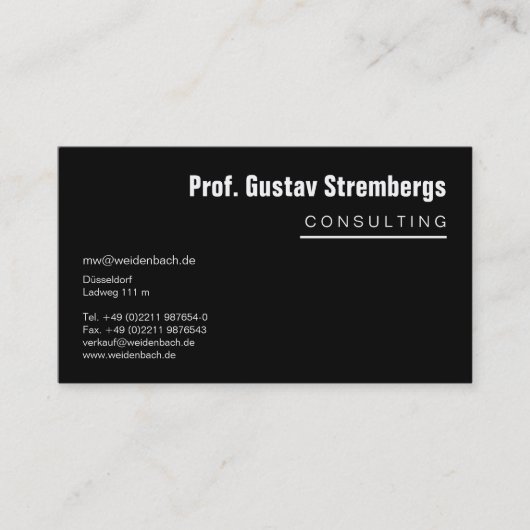 より黒 名刺 (正面)