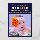 より2フォトメリーベビー誕生ゴールドフォイル 箔シーズンカード (正面)