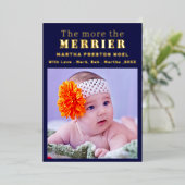 より2フォトメリーベビー誕生ゴールドフォイル 箔シーズンカード (立ち正面)