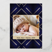 より2フォトメリーベビー誕生ゴールドフォイル 箔シーズンカード (裏面)