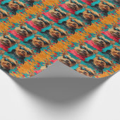 よろいハートバラバレンタインデー ラッピングペーパー (角)