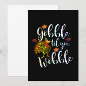 よろけるまでガブリ！感謝祭の虹 招待状 (正面/裏面)