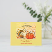 よろけるまで食べまくる インビテーションポストカード (スタンド正面)