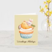 よろこばしい復活祭を！ カード (黄色い花)