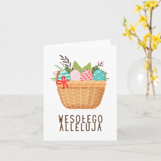 よろこばしい復活祭を！ カード (黄色い花)