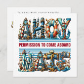 よろしい、乗船許可 招待状 (正面/裏面)