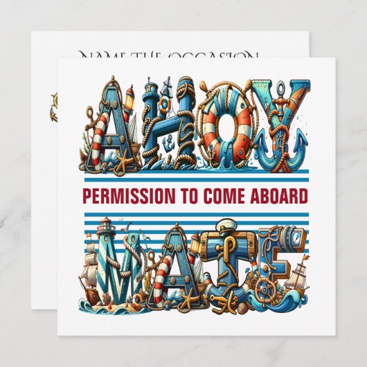 よろしい、乗船許可 招待状 (正面/裏面)