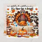 よろしくたのむ！感謝の日は踊りまくろう！ 招待状 (正面/裏面)