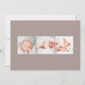 よろしく |写真モダン誕生 案内状 (裏面)