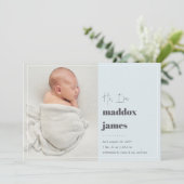 よろしく |写真モダン誕生 案内状 (スタンド正面)