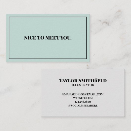 よろしく 名刺 (正面/裏面)