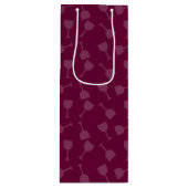 よろよろしているワイングラス ワインギフトバッグ (正面)