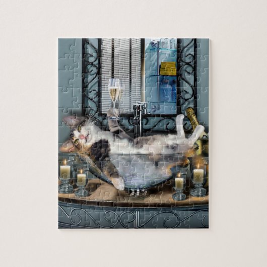 よろよろしている子猫の困惑 ジグソーパズル (縦)