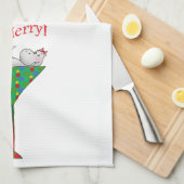 よろよろしているtini'sカバ キッチンタオル (四つ折り)