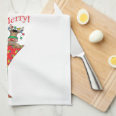 よろよろしているtini'sトナカイ キッチンタオル (四つ折り)