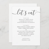 よ食べく。白黒モダンの結婚脚本 メニュー (正面/裏面)