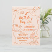 らくがきキュートな誕生日パーティー 招待状 (スタンド正面)