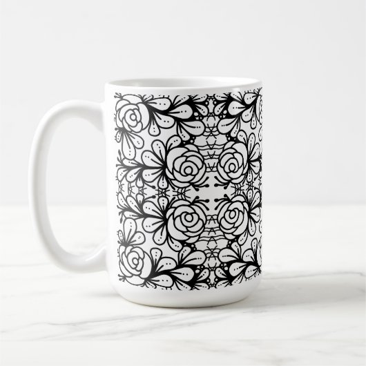 らくがきバラ コーヒーマグカップ (左)