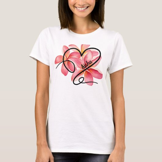 らくがきラブハート＆フラワーズ Tシャツ (正面)