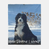 らくがき犬好き 笑えるインテリア 2 フリースブランケット (正面)