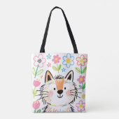 らくがき猫トートバッグ トートバッグ (裏面)