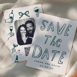らくがき面白い落書きSave the date 招待状