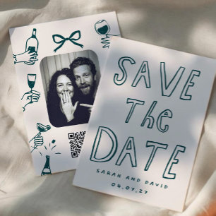 らくがき面白い落書きSave the date 招待状