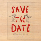 らくがき風落書きSave the date 招待状 (正面)