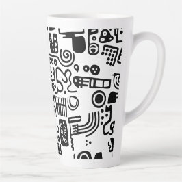 らくがき ブラック ホワイト カフェラテマグ