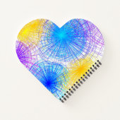 らせんカラフル円ハートノートブック ノートブック (裏面)