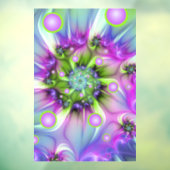 らせんカラフル円形シェイプ抽象芸術フラクタル ウィンドウサイン (シート3)