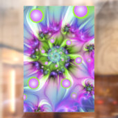 らせんカラフル円形シェイプ抽象芸術フラクタル ウィンドウサイン (シート2)