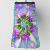 らせんカラフル円形シェイプ抽象芸術フラクタル ゴルフヘッドカバー (回転90)