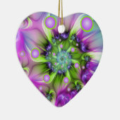 らせんカラフル円形シェイプ抽象芸術フラクタル セラミックオーナメント (右)