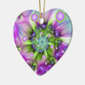 らせんカラフル円形シェイプ抽象芸術フラクタル セラミックオーナメント (左)