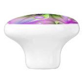 らせんカラフル円形シェイプ抽象芸術フラクタル セラミックノブ (側面)