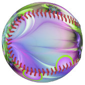 らせんカラフル円形シェイプ抽象芸術フラクタル ソフトボール (正面左)