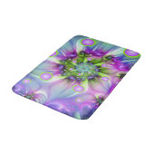 らせんカラフル円形シェイプ抽象芸術フラクタル バスマット (アングル)