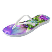 らせんカラフル円形シェイプ抽象芸術フラクタル ビーチサンダル (アングル)