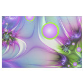 らせんカラフル円形シェイプ抽象芸術フラクタル ファブリック (ファットクウォーター)