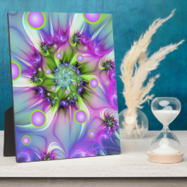 らせんカラフル円形シェイプ抽象芸術フラクタル フォトプラーク