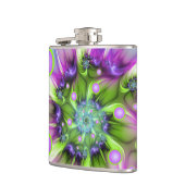 らせんカラフル円形シェイプ抽象芸術フラクタル フラスク (左)