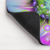 らせんカラフル円形シェイプ抽象芸術フラクタル マウスパッド (コーナー)