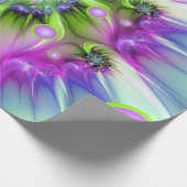 らせんカラフル円形シェイプ抽象芸術フラクタル ラッピングペーパー (角)