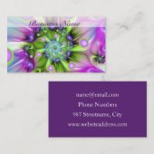 らせんカラフル円形シェイプ抽象芸術フラクタル 名刺 (正面/裏面)