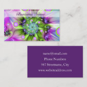 らせんカラフル円形シェイプ抽象芸術フラクタル 名刺 (正面/裏面)