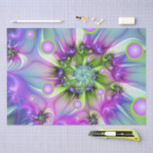 らせんカラフル円形シェイプ抽象芸術フラクタル 薄葉紙 (クラフト)